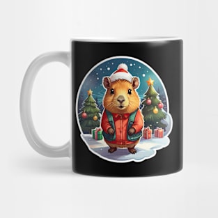 Capybara Christmas, Christmas Animals, Cute Adorable Funny Capybara Mug